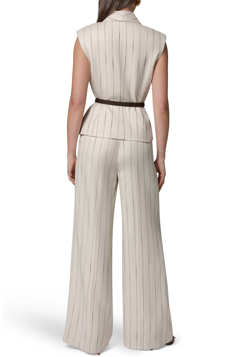 Sleeveless Belted Vest, Alternate, color, FLAX/ CANYO