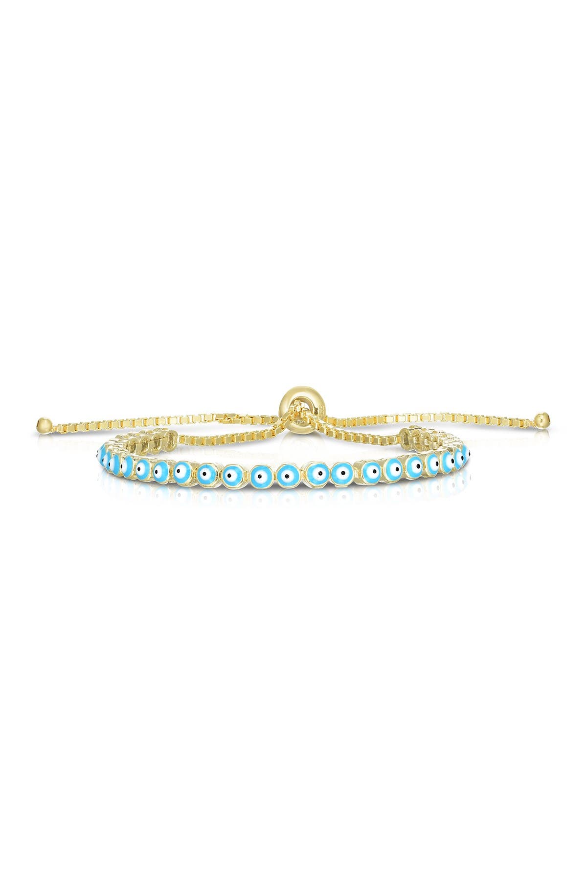SPHERA MILANO Gold Vermeil Evil Eye Box Chain Bracelet