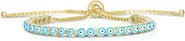 SPHERA MILANO Gold Vermeil Evil Eye Box Chain Bracelet