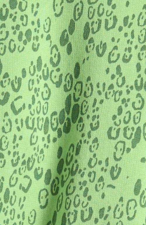 Mini Rodini Kids' Mini Leopard Print Organic Cotton Sweatshirt In Green