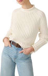Faherty Sunwashed Organic Cotton Rollneck Sweater