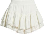 BP. Lace Trim Ruffle Skort