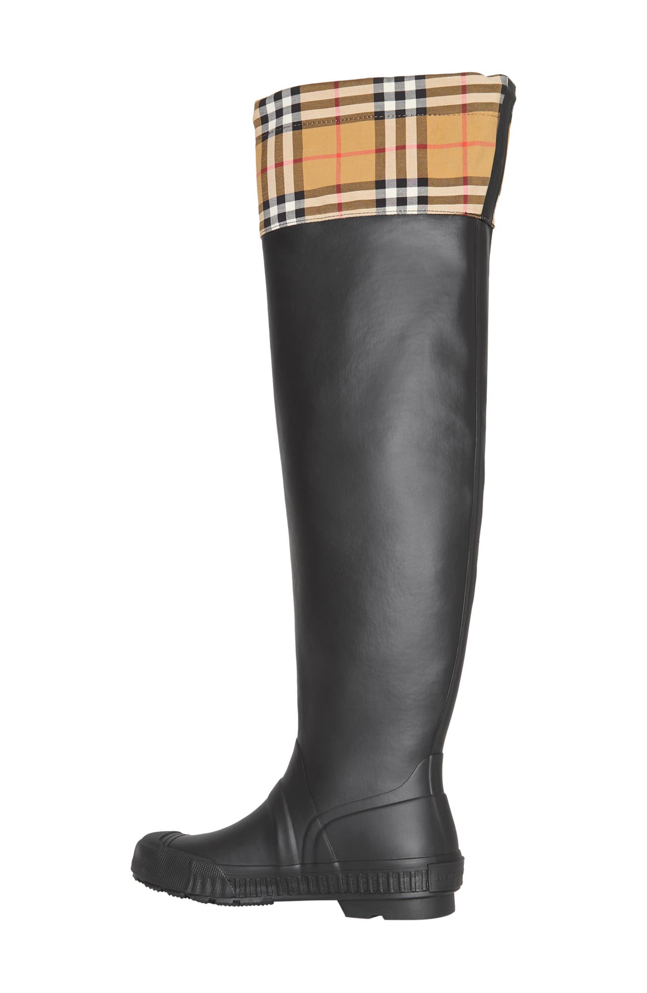 Freddie Tall Waterproof Rain Boot, Alternate, color, BLACK