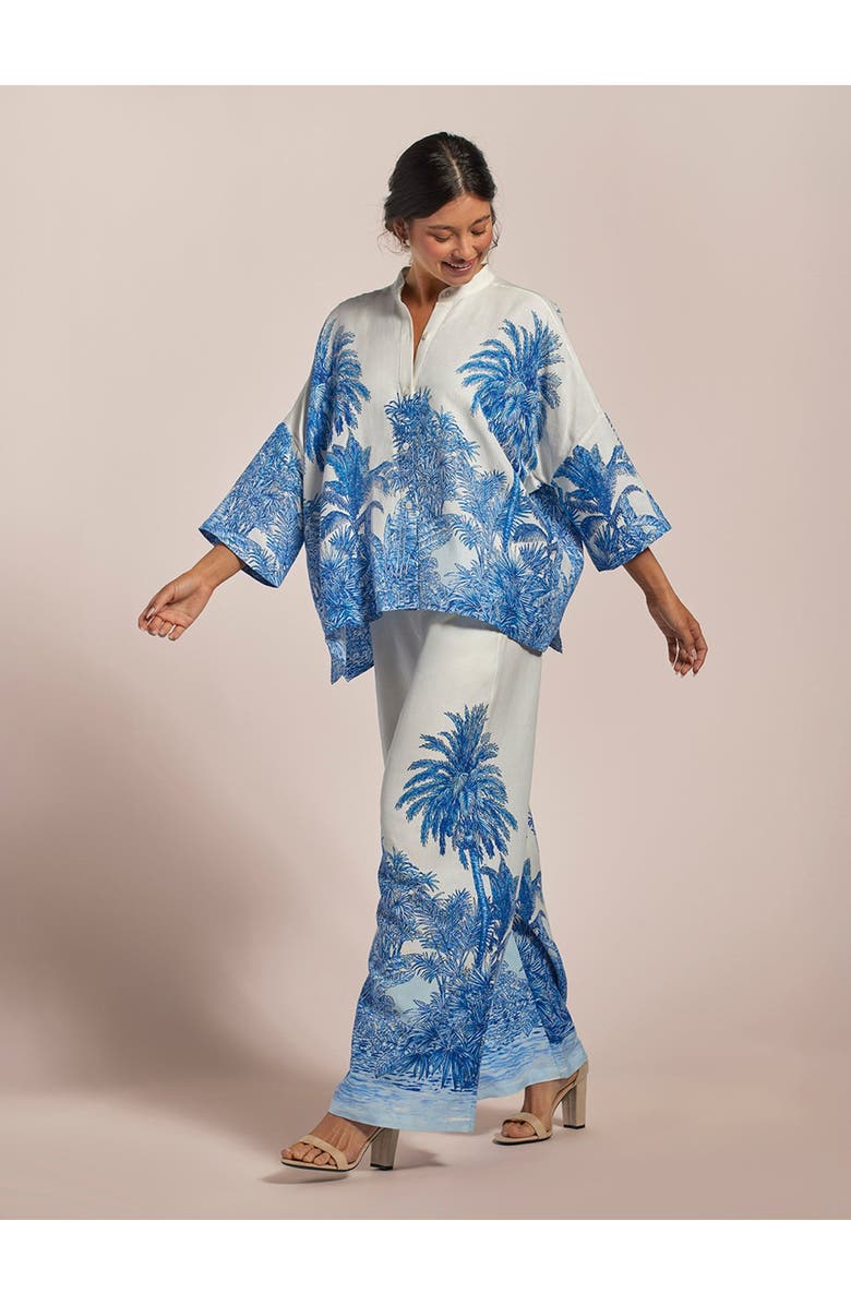 Tori Richard Trees of Blue Emi Pant, Main, color, Magnolia