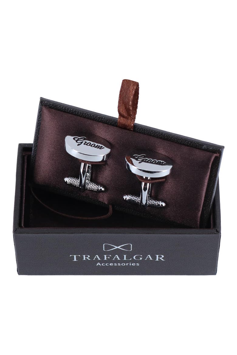Groom Cuff Links, Alternate, color, SILVER