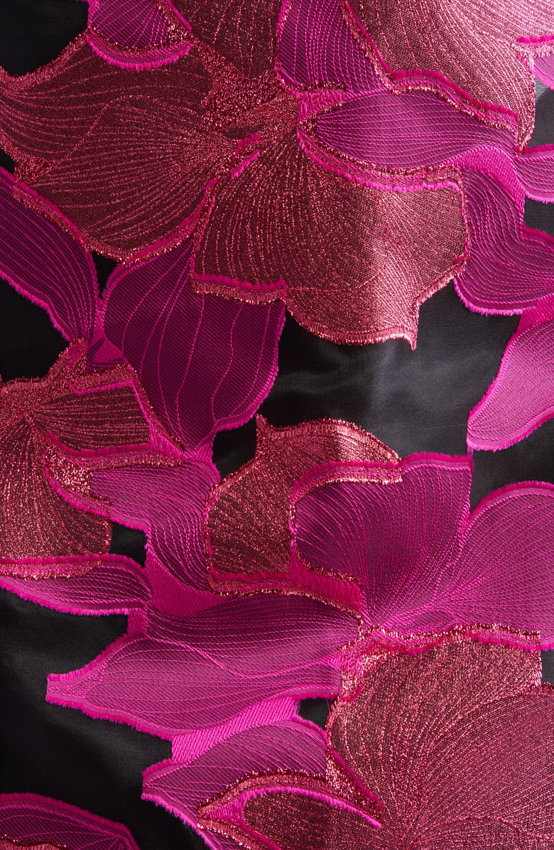 ST. JOHN Metallic Jacquard Organza Cape, Alternate, color, Hot Pink