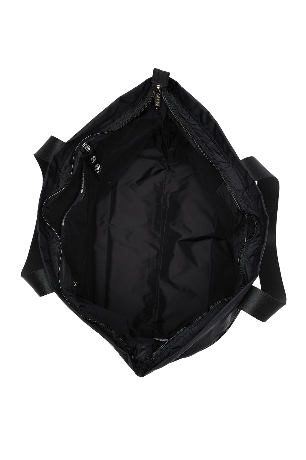 Carlin Zip Top Tote Bag, Alternate, color, JET BLACK