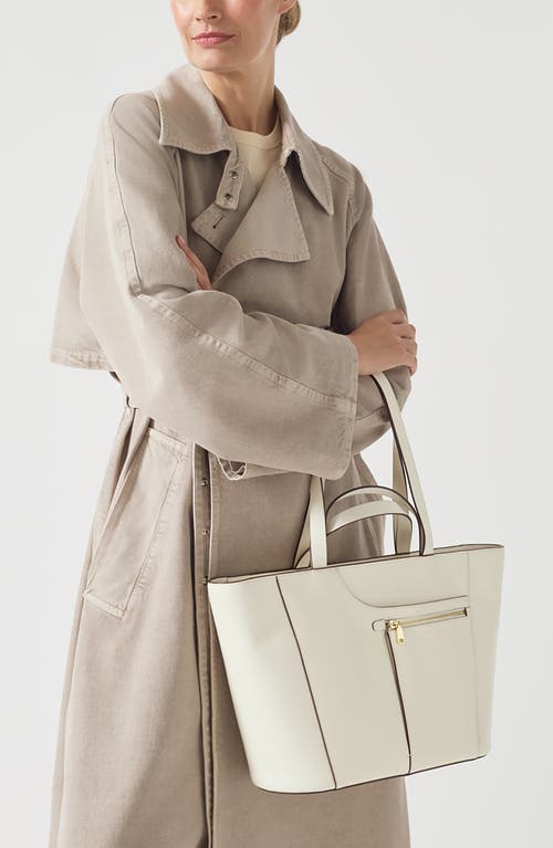 Radley Pockets Icon Zip Leather Tote Bag In Chalk