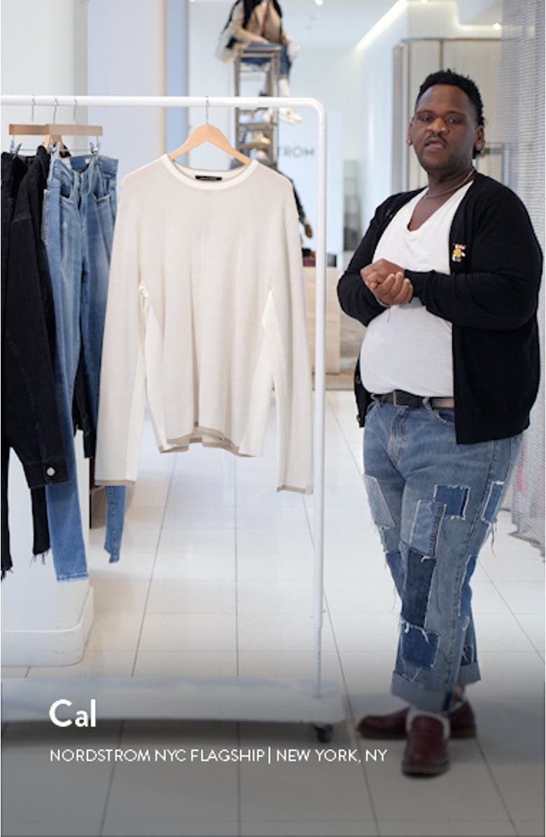 Harvey Crewneck Cotton Blend Sweater, sales video thumbnail