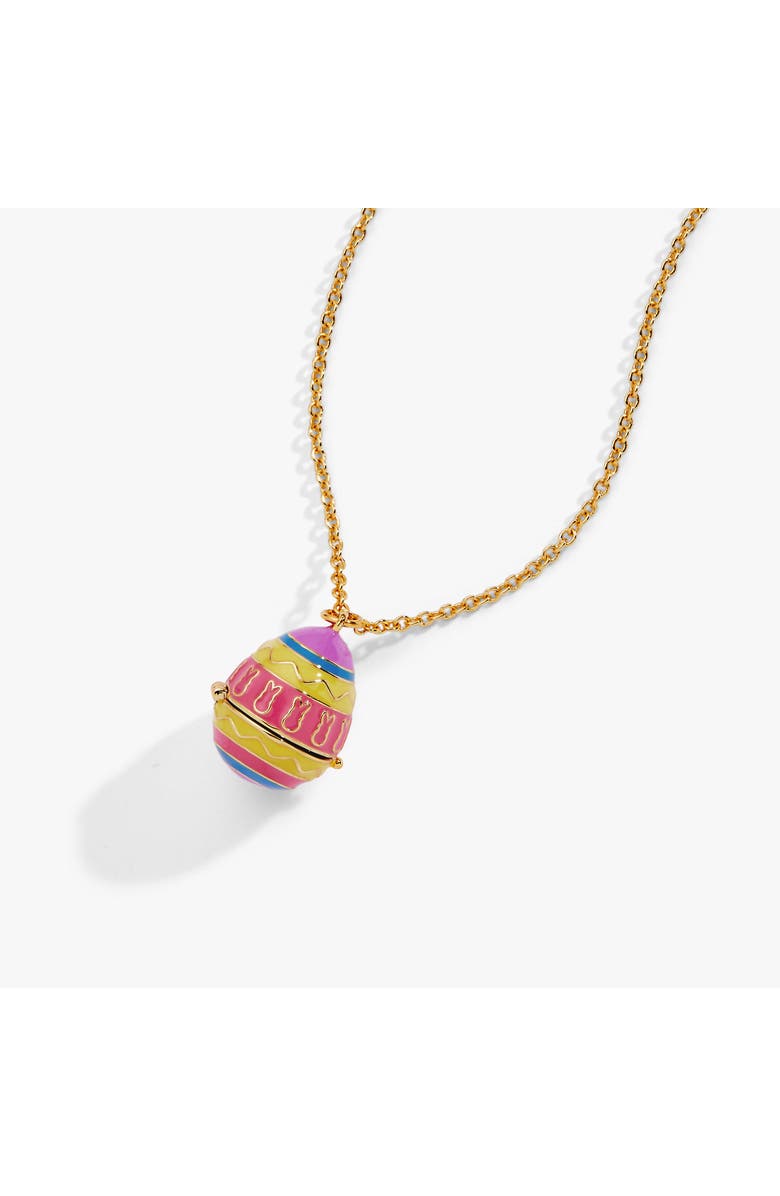Alex and Ani PEEPS Easter egg pendant necklace, Alternate, color, Gold