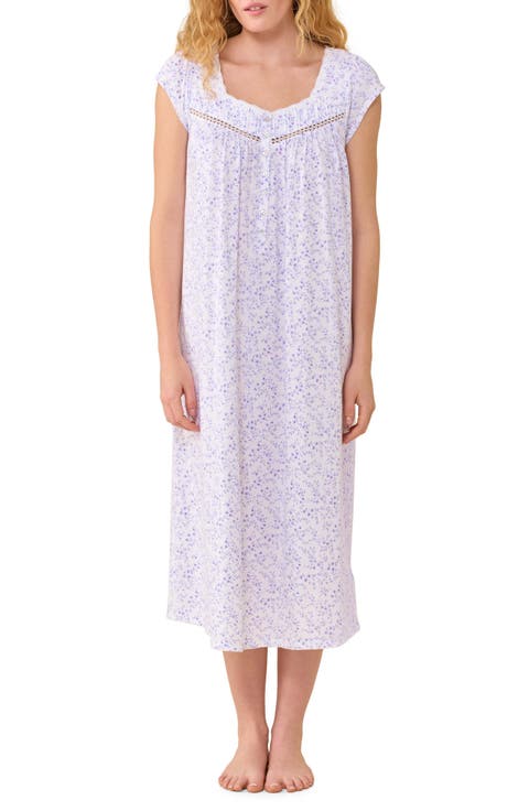 Floral Cotton Lawn Long Nightgown