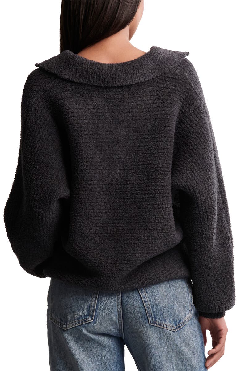 Barefoot Dreams<sup>®</sup> Cozy Chic<sup>®</sup> Shawl Collar Rib Cardigan, Alternate, color, Carbon