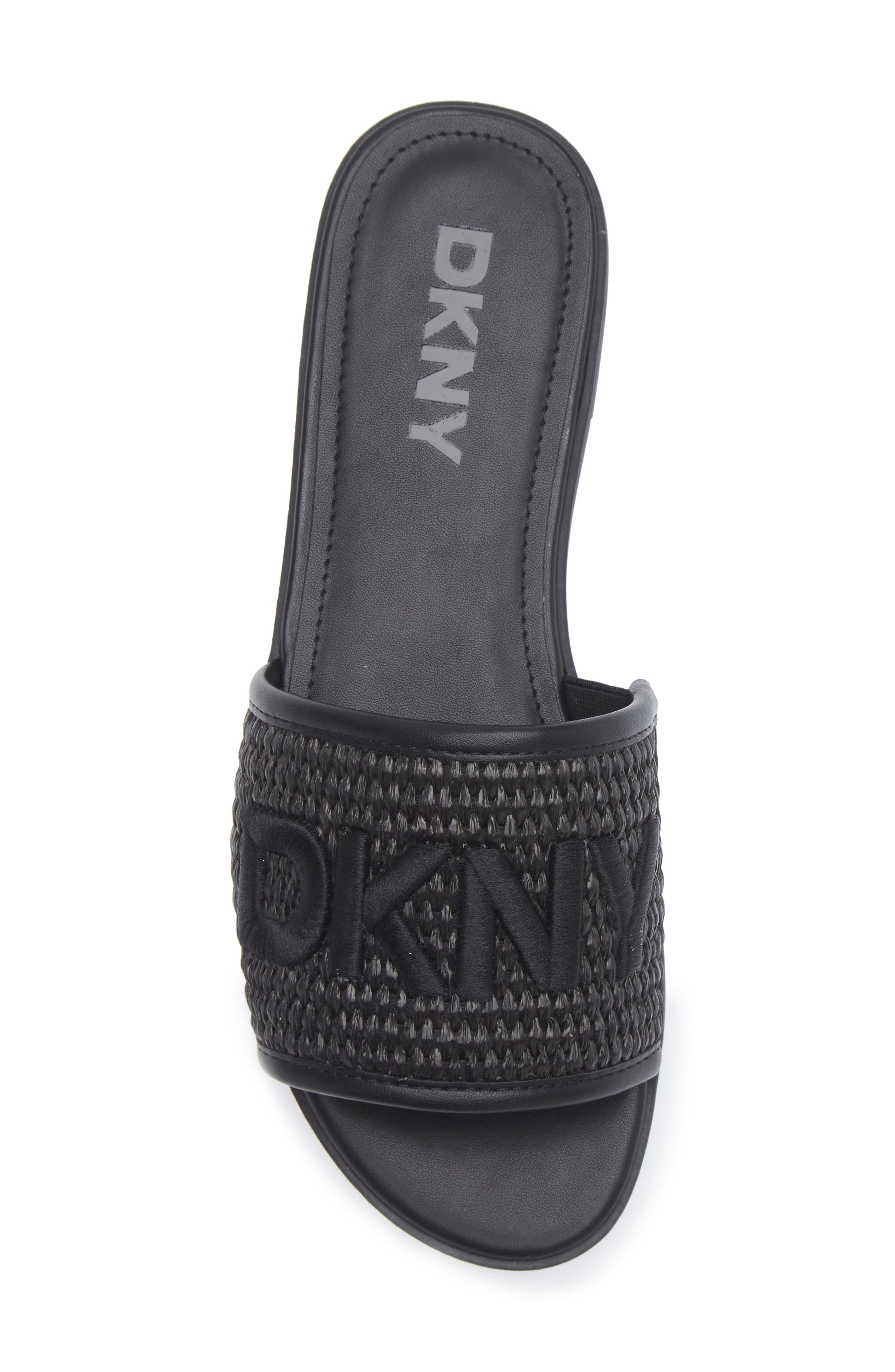 DKNY Winslet Slide Sandal - Wide Width, Alternate, color, Black