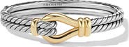 David Yurman Thoroughbred Loop Bracelet in Sterling Silver with 18K Yellow Gold, 16mm