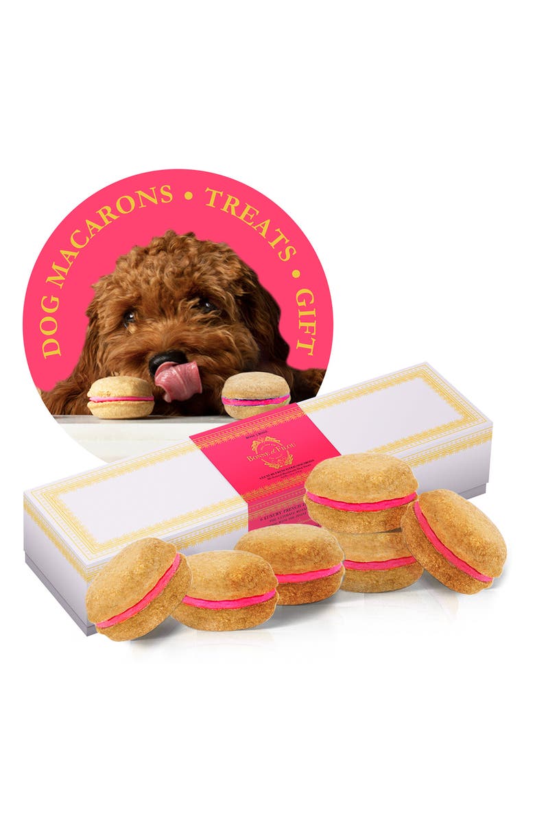 BONNE ET FILOU Rose Macarons Dog Treats, Main, color, 