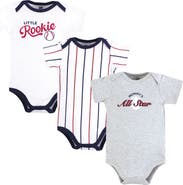 Hudson Baby Little Soft Cotton All-in-One Outfits, Set of 3