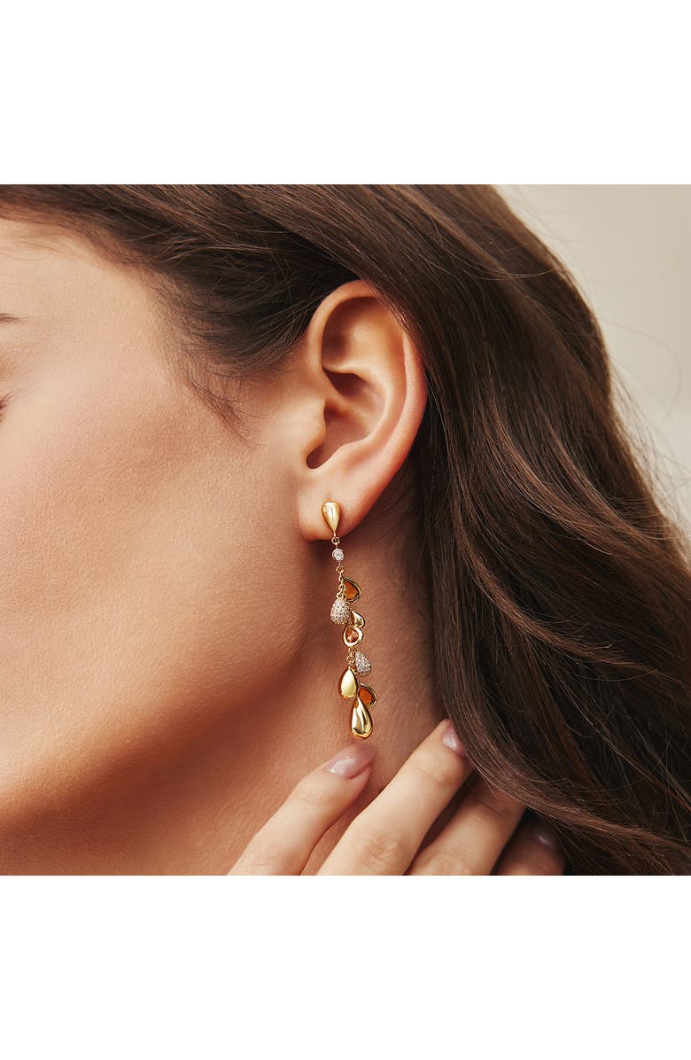 ANIA HAIE Lab Grown Nano & Cubic Zirconia Mismatched Earrings, Alternate, color, Shiny Gold