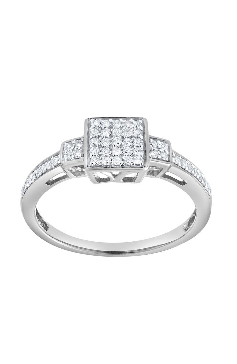 LuvMyJewelry Solvienne 0.25 Ct Natural Diamond 10K Gold Ring, Main, color, 10K White Gold