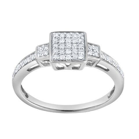 Solvienne 0.25 Ct Natural Diamond 10K Gold Ring