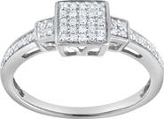 LuvMyJewelry Solvienne 0.25 Ct Natural Diamond 10K Gold Ring