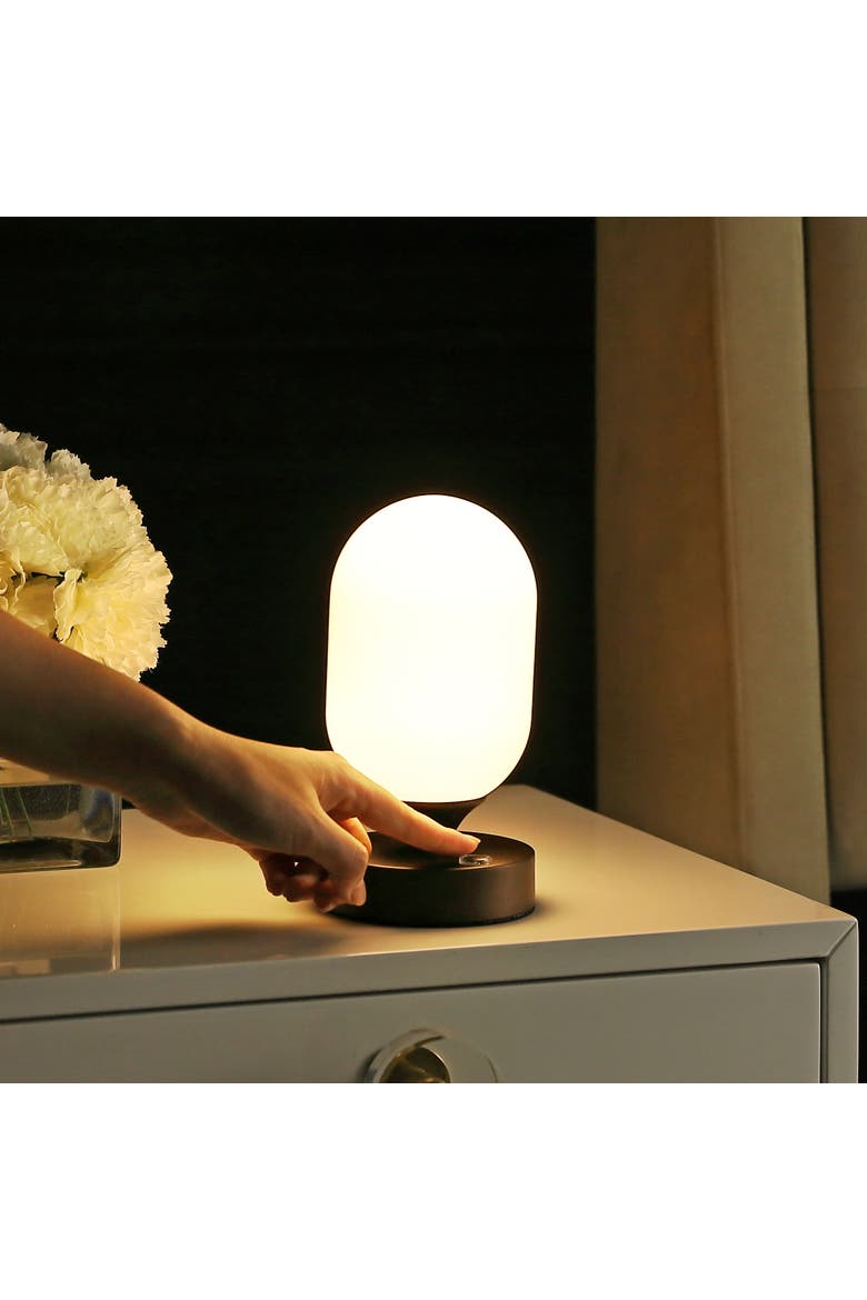 Eli Modern Minimalist Iron Rechargeable Integrated Portable LED Table Lamp, Alternate, color, Oil Rubbed Bronze