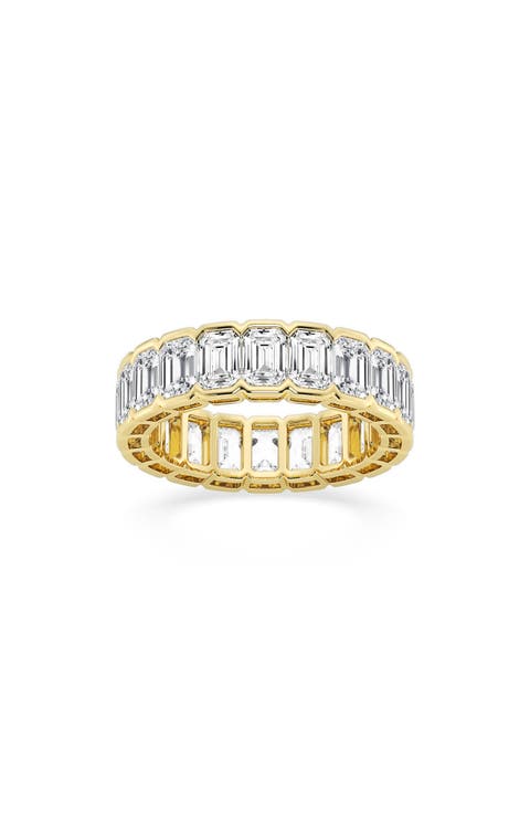 Emerald Cut Lab Created Diamond Infinity Ring - 4.0 ctw.