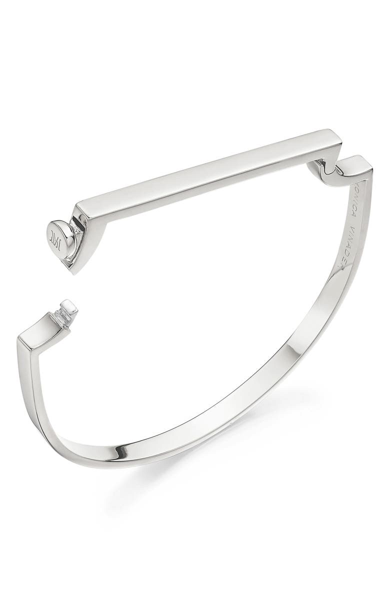 Monica Vinader Signature Thin Bangle Bracelet, Alternate, color, Silver