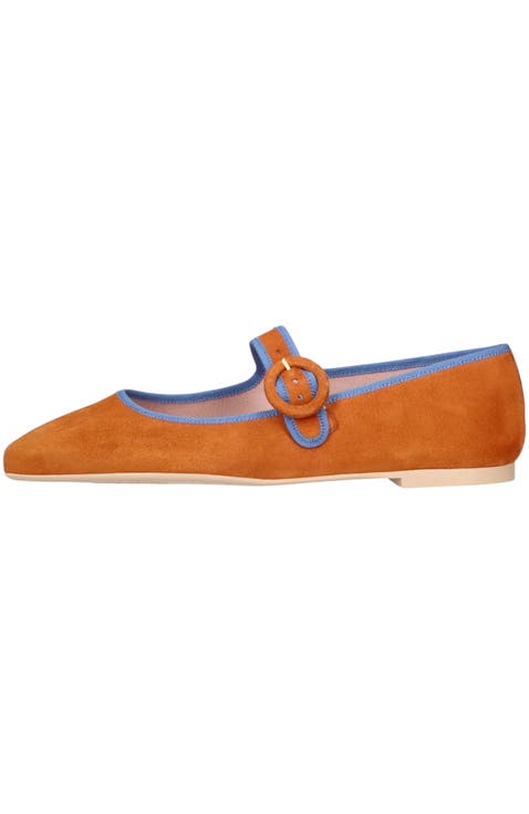 Square Toe Suede Mary Jane