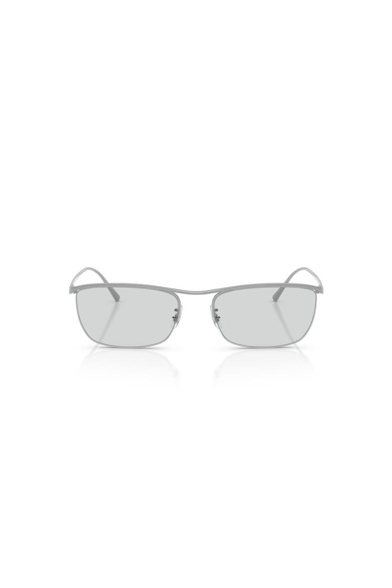 55mm Rectangle optical glasses, Alternate, color, Silver