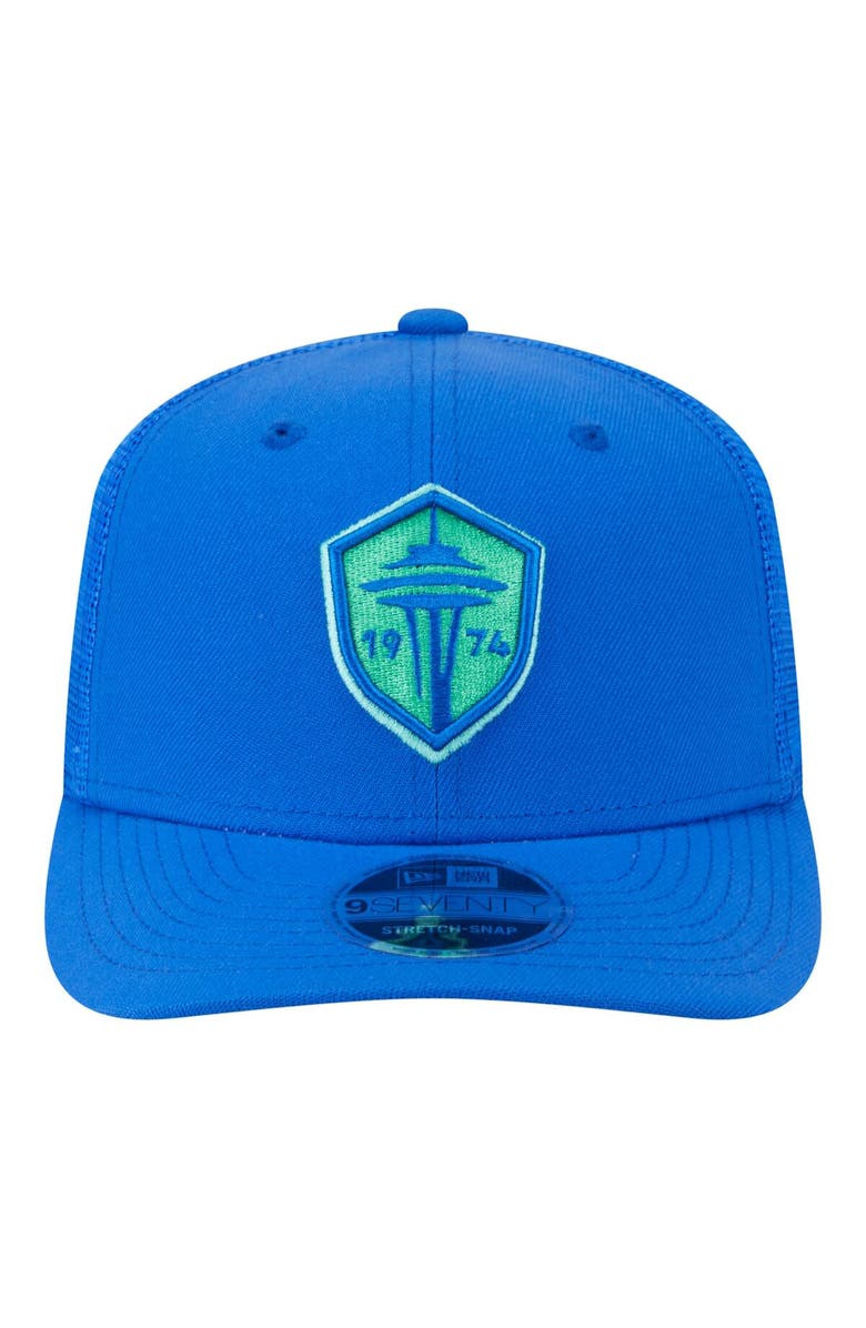 New Era Men's New Era Blue Seattle Sounders FC Jersey Hook 9SEVENTY Adjustable Hat, Alternate, color, Blue
