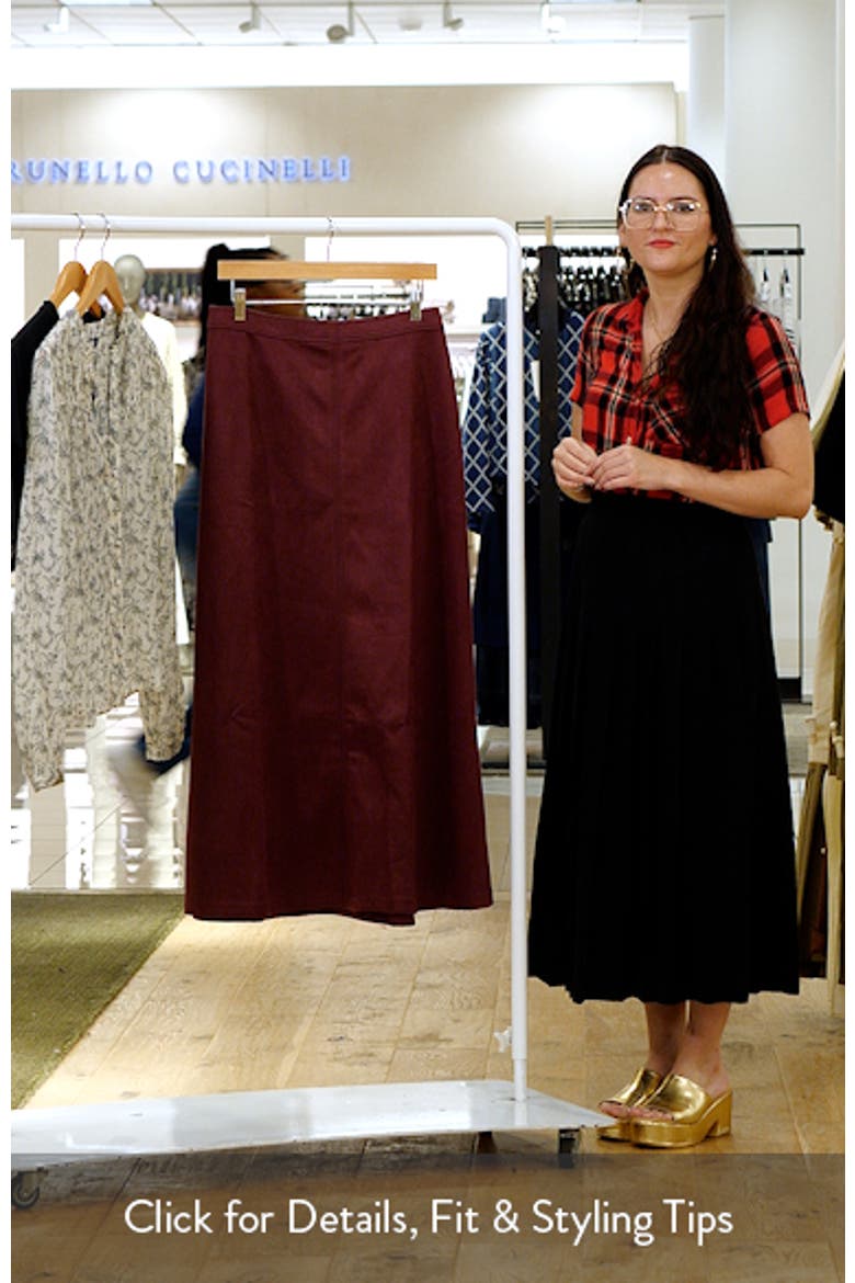 Faux Suede A-Line Maxi Skirt video