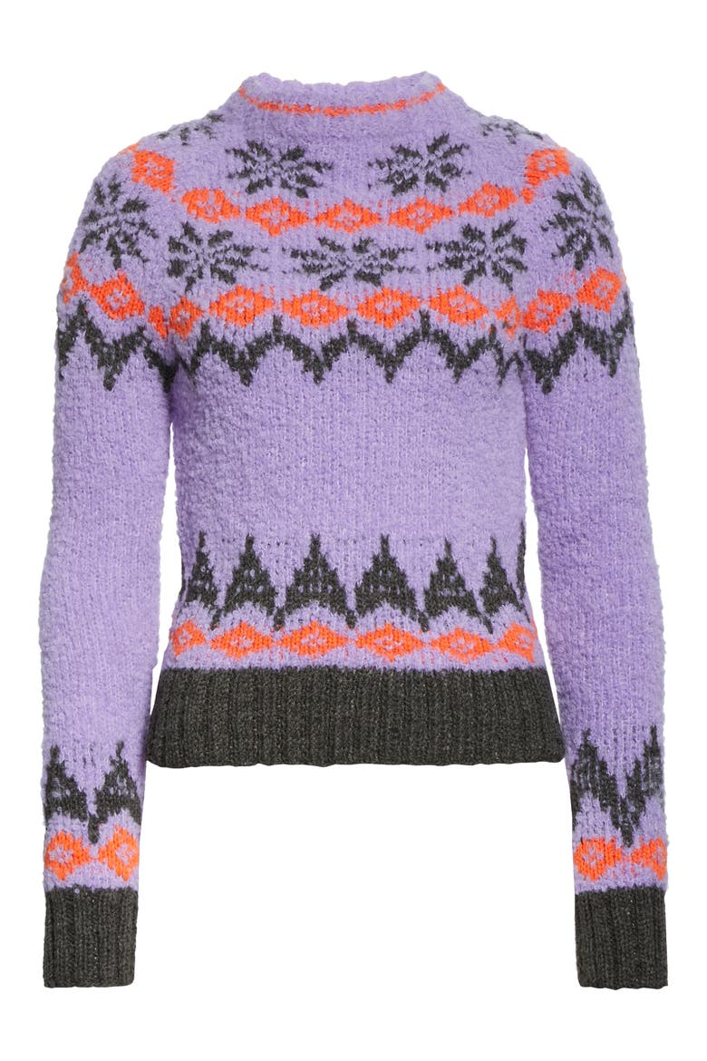 Hand Knit Lopi Alpaca Blend Sweater, Alternate, color, VIOLET