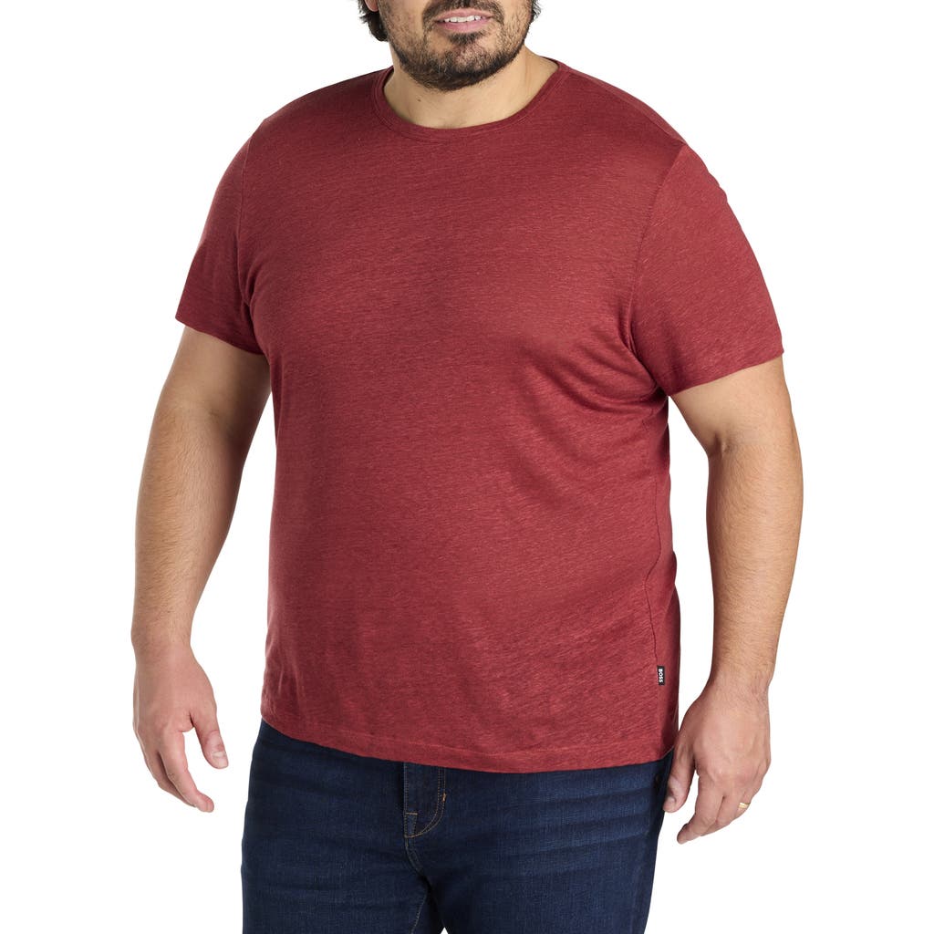 B+t Essentials Fit By Dxl Big & Tall Tiburt 456 Solid T-shirt In Open Brown