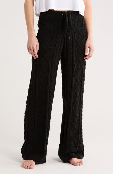Cozy Chenille Cable Knit Sleep Pants