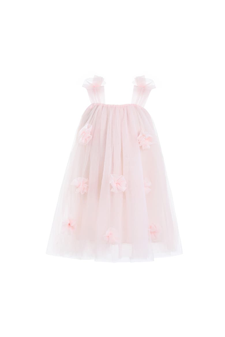 Flower-Embellished Tulle Dress, Alternate, color, Pink
