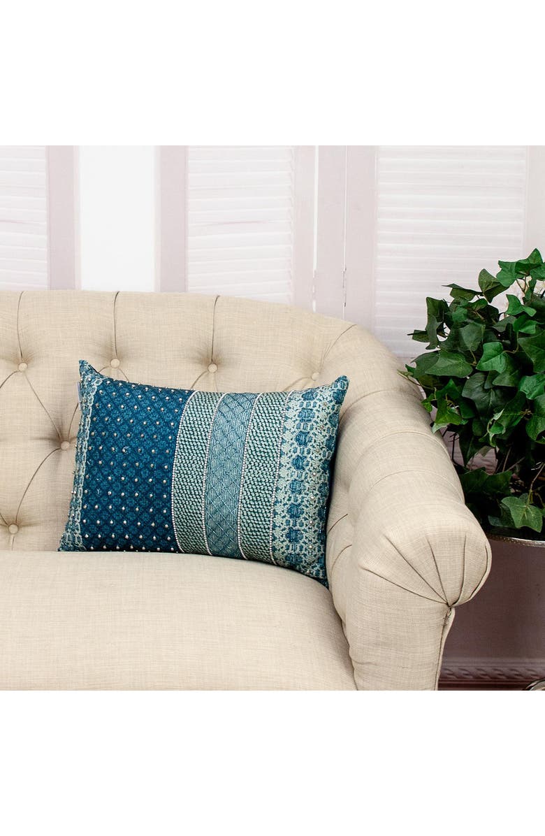 PARKLAND COLLECTION Petunia Tapestry Throw Pillow, Alternate, color, Green