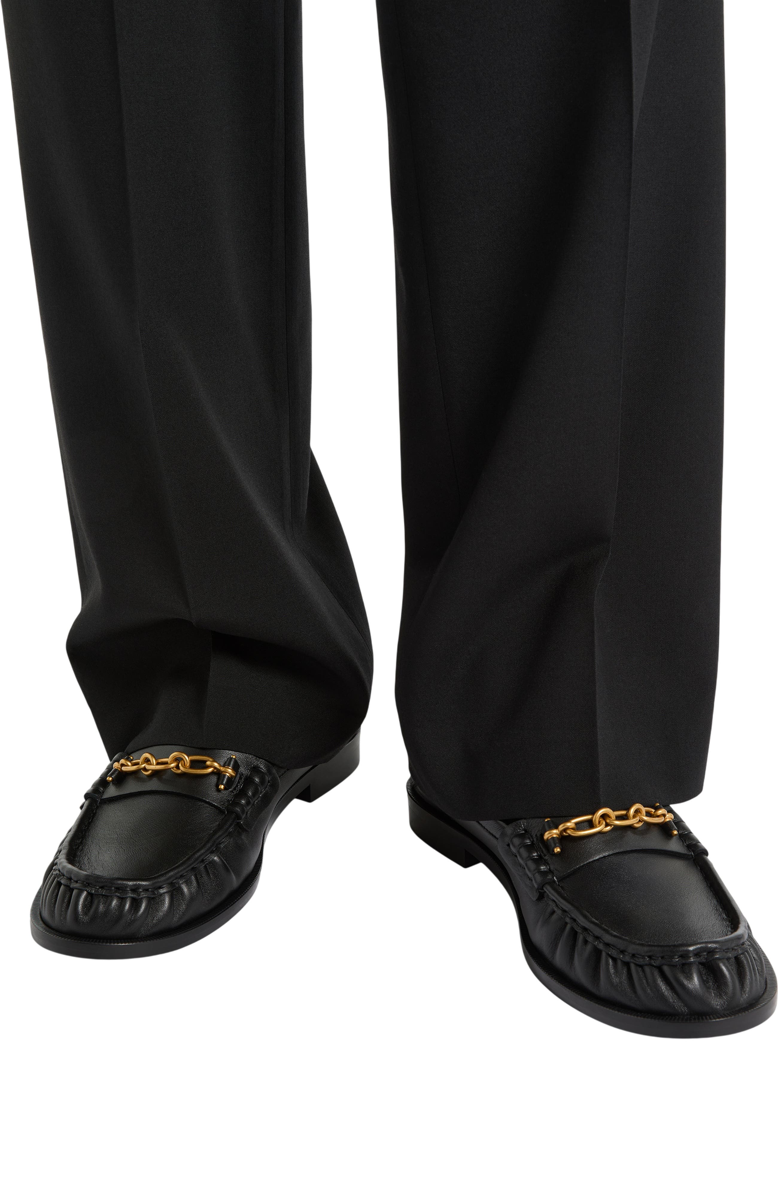 Sync smooth leather loafers, Alternate, color, black