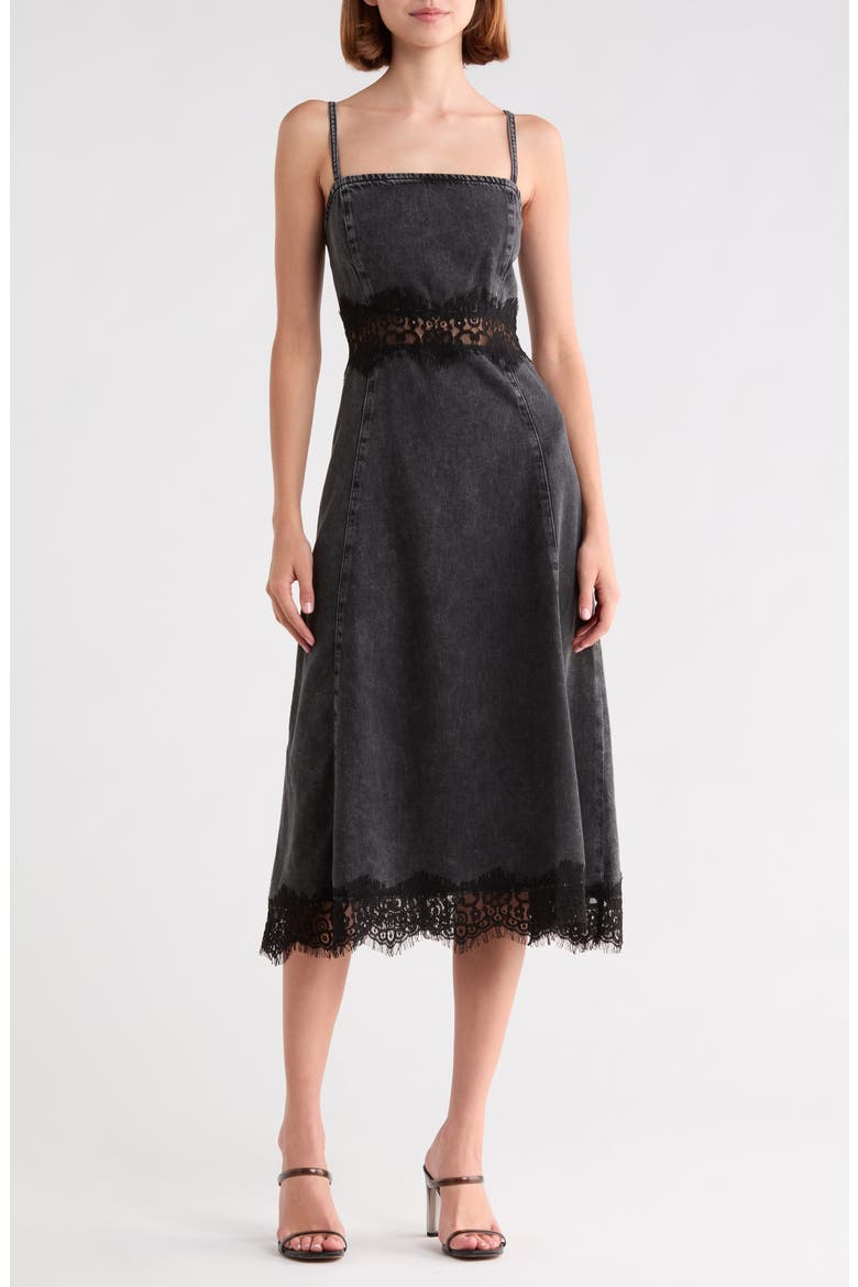Bella Lace Denim Slipdress, Main, color, ANGELA