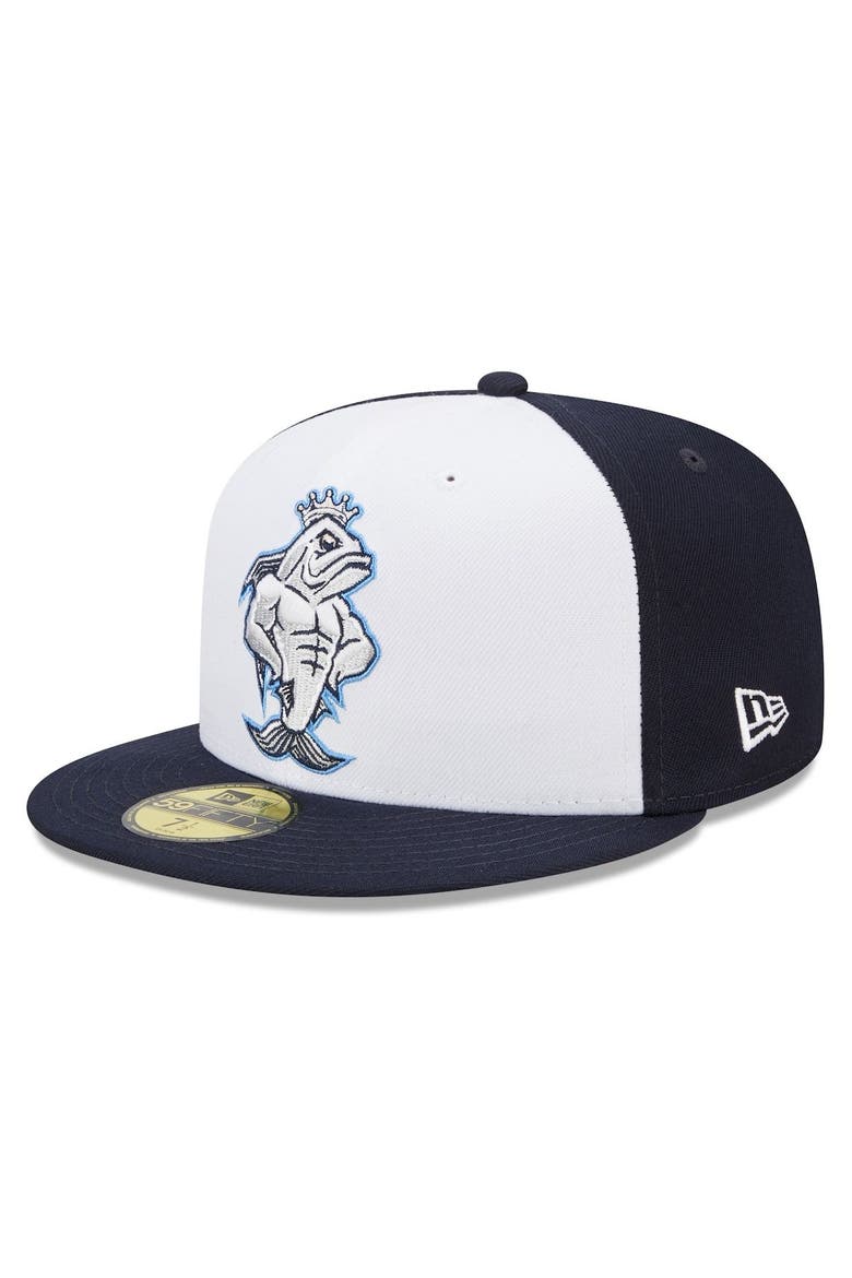 Men's New Era White/Navy Tampa Tarpons Marvel x Minor League 59FIFTY Fitted Hat, Alternate, color, White