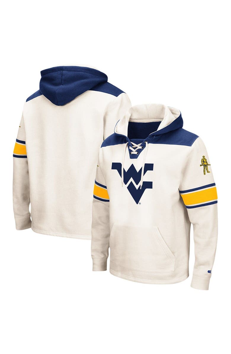 COLOSSEUM Men's Colosseum Cream West Virginia Mountaineers 2.0 Lace-Up Pullover Hoodie, Main, color, Cream