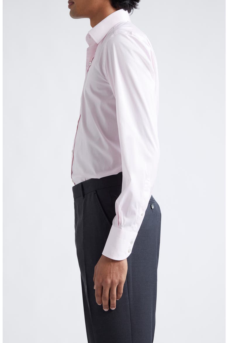 Classic Fit Solid Stretch Poplin Button-Up Shirt, Alternate, color, DP225 PINK