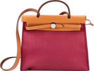 Pre-Owned Hermes Herbag Zip Leather and Toile 31