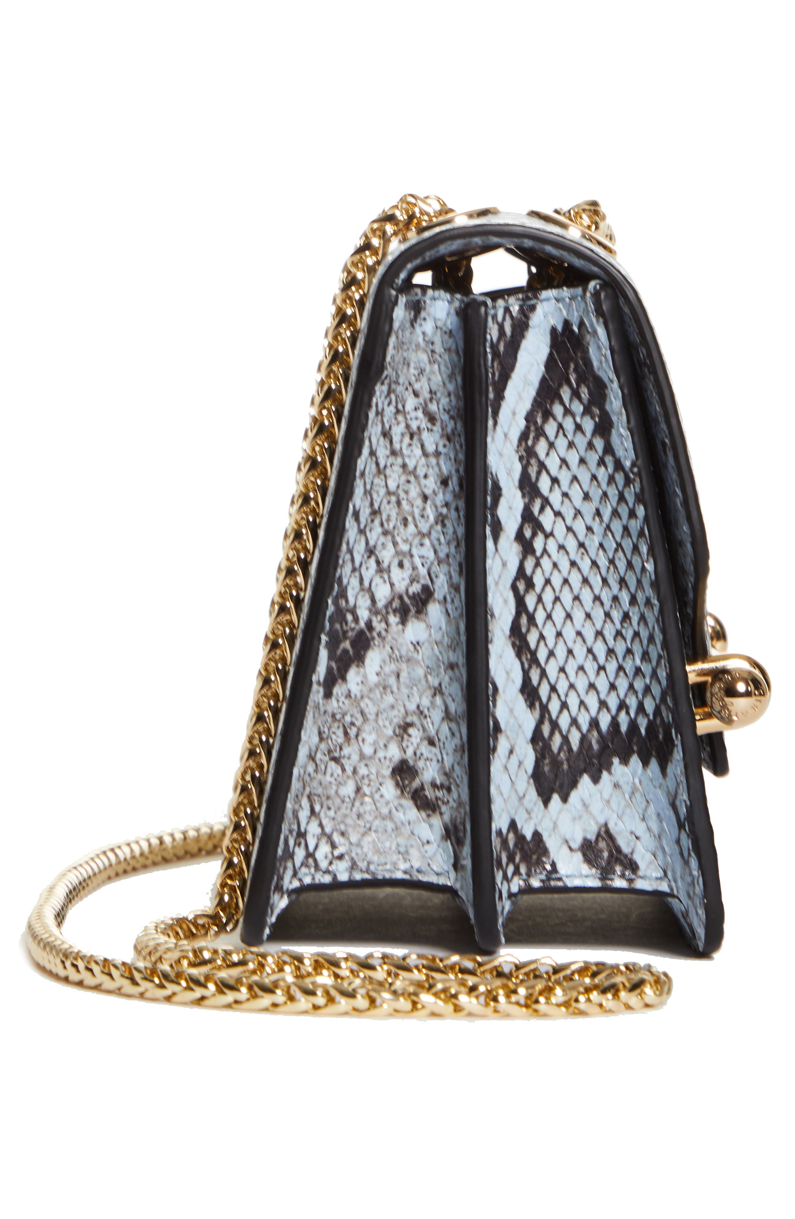 Strathberry Stylist Mini Snake Embossed Leather Crossbody Bag, Alternate, color, 