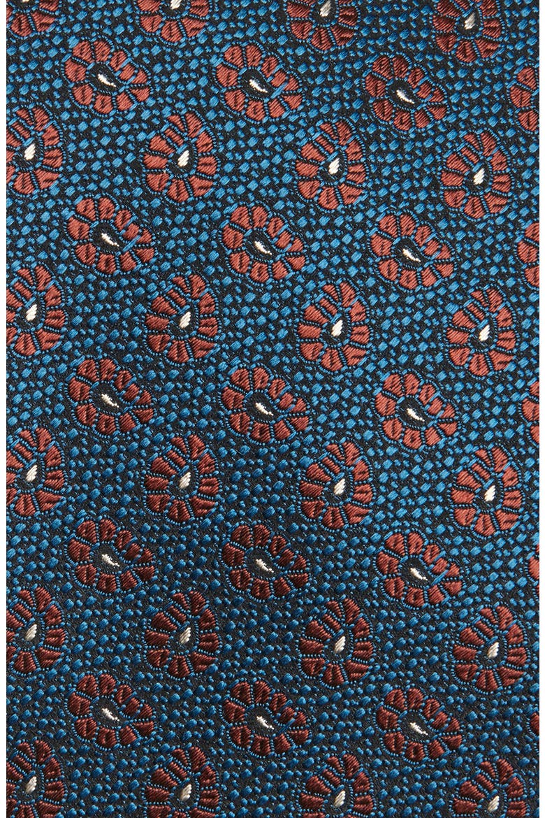Paisley Medallion Mulberry Silk Tie, Alternate, color, BLUE