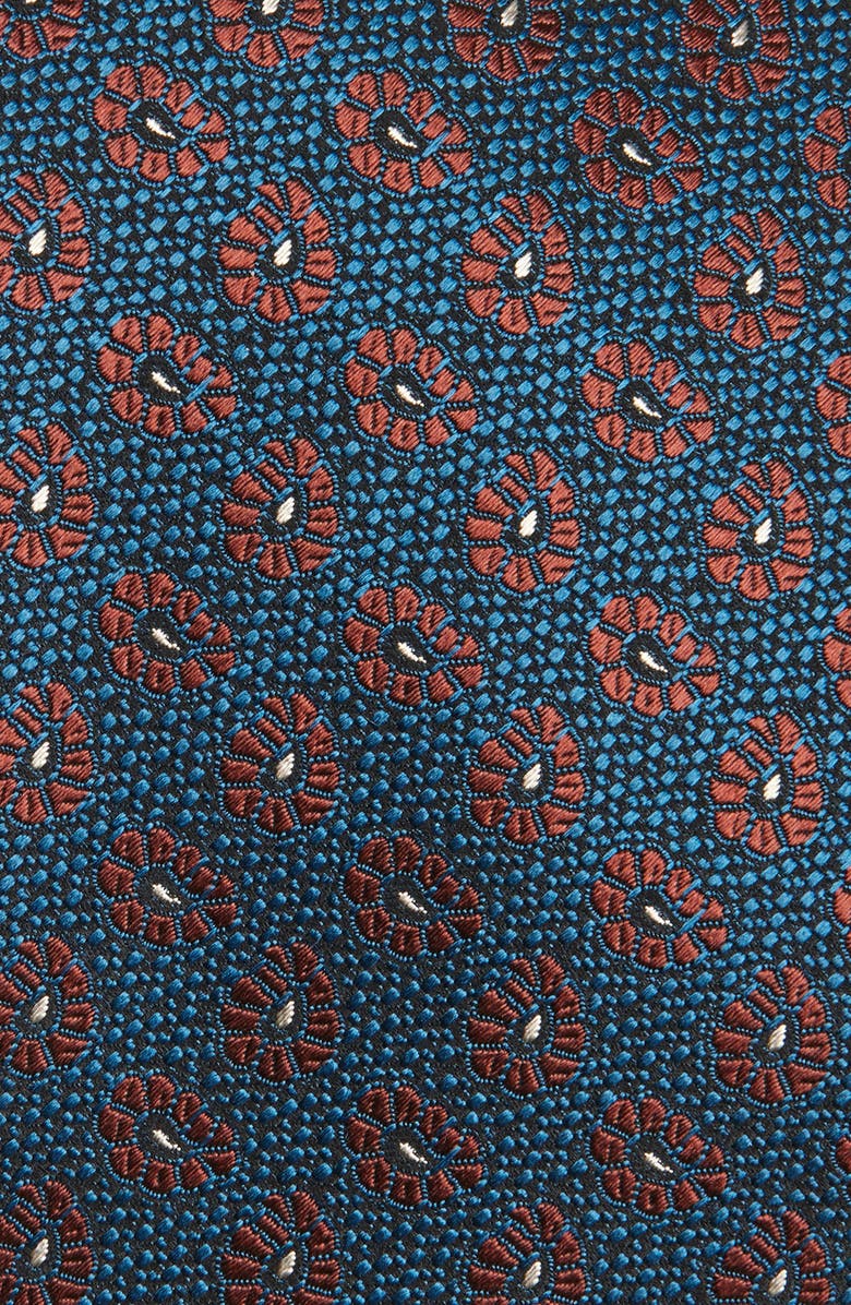 ZEGNA TIES Paisley Medallion Mulberry Silk Tie, Alternate, color, Blue
