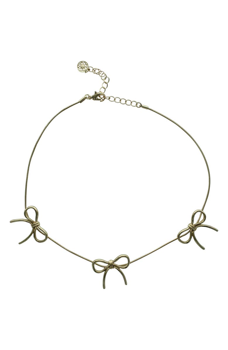OLIVIA WELLES My Bow Collar Necklace, Main, color, Gold