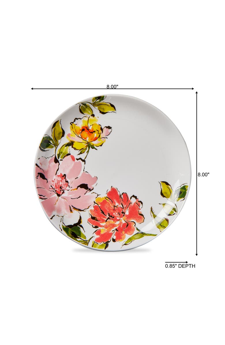 tag In Bloom Appetizer Plate Multi Earthenware Spring, Alternate, color, White