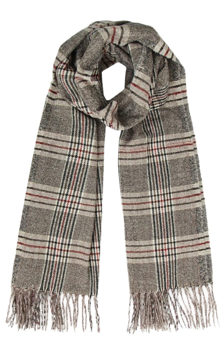 Belle & Bloom Apen Plaid Scarf, Main, color, Military