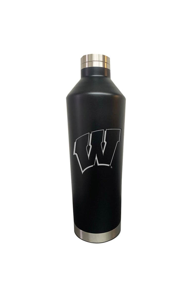THE MEMORY COMPANY Black Wisconsin Badgers 26oz. Primary Logo Water Bottle, Main, color, 