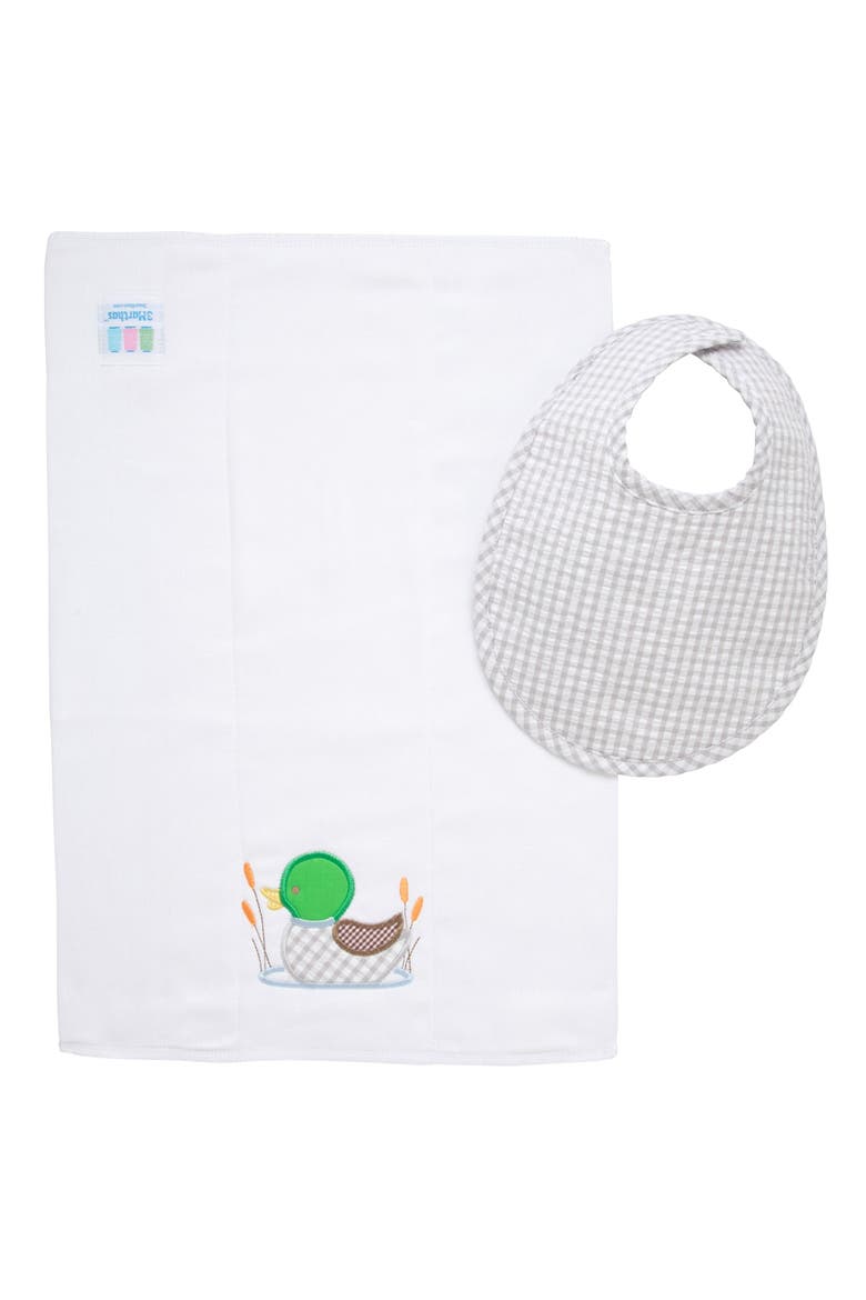 Playful Pals Basic Bib & Burp Boxed Set, Alternate, color, Mallard